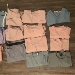 14 BRAND NAME SCRUBS - JAANUU & KOI - GENTLY WORN - 14 ITEMS TOTAL