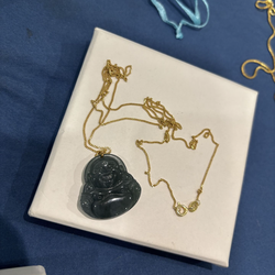 925 Gold Over Silver Buddha Chain