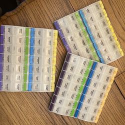 Week pill or vitamin organizers lot of 3