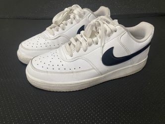 Nike Court Vision Low White Navy Sneakers