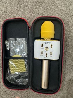 Bluetooth Karaoke Microphone w/ Case – Portable Speaker Mic