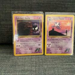 Sabrinas Haunter And Gastly Pokemon Cards