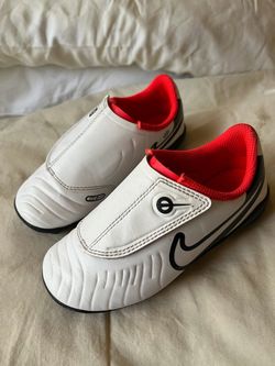 Nike Kids Soccer Cleats size 10C.  White Red