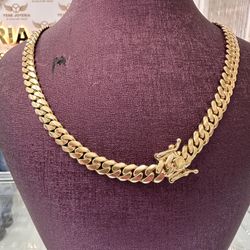 Cadena Cubana Sólida 14k