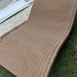 Real Wicker Daybed Lounge Chair