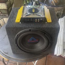 Subwoofer + Amp Combo – Audiobahn / Lightning Audio”