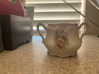 Antique Porcelain Leuchtenburg Sugar Bowl, No Lid
