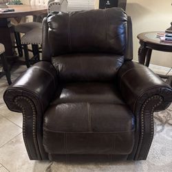 Leather Recliner Electric 