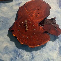 Mesquite Burlwood Clock