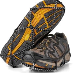 Yaktrax Walk Traction Cleats - 360-Degree Grip on Snow, Ice, & Multi-terrain Surfaces - Elastic Outer Band w/ Easy-On/Off Heel Tab & 1.2mm Zinc-coated