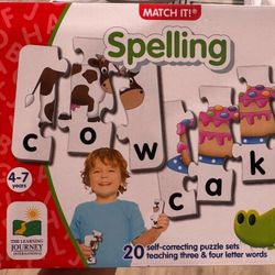 Match It Spelling Puzzle - NEW