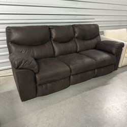 Brown Power Reclining Sofa