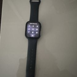 Apple Watch Series 7 With Blue Band And Glass Screen Protector 