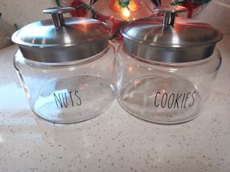 Glass Jar With Lid Rae Dunn Lettering