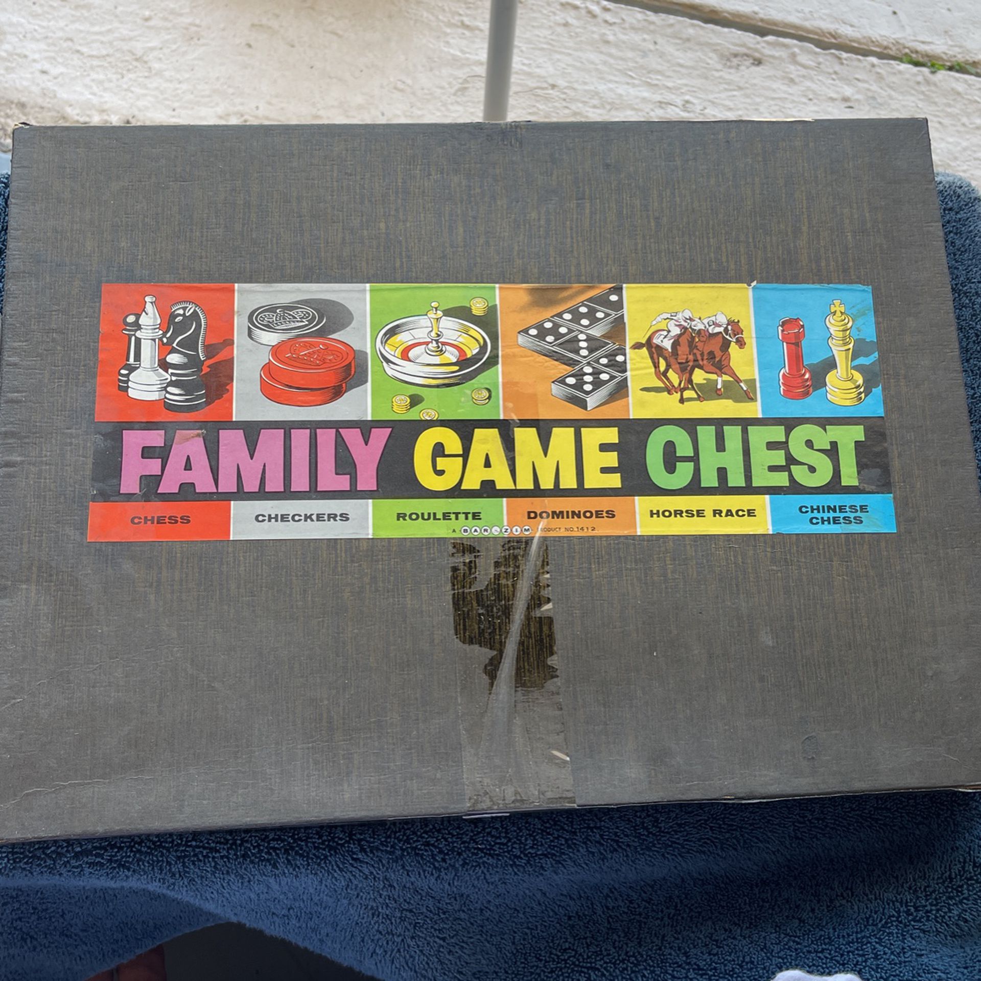 Family Game Chest Vintage 