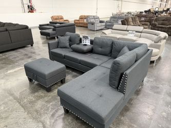 Brand New Sectional Sofa With Ottoman 