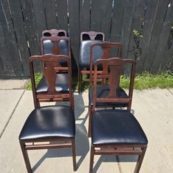 Vintage Mahogany Wood Stakmore Dining Chairs - set of 6