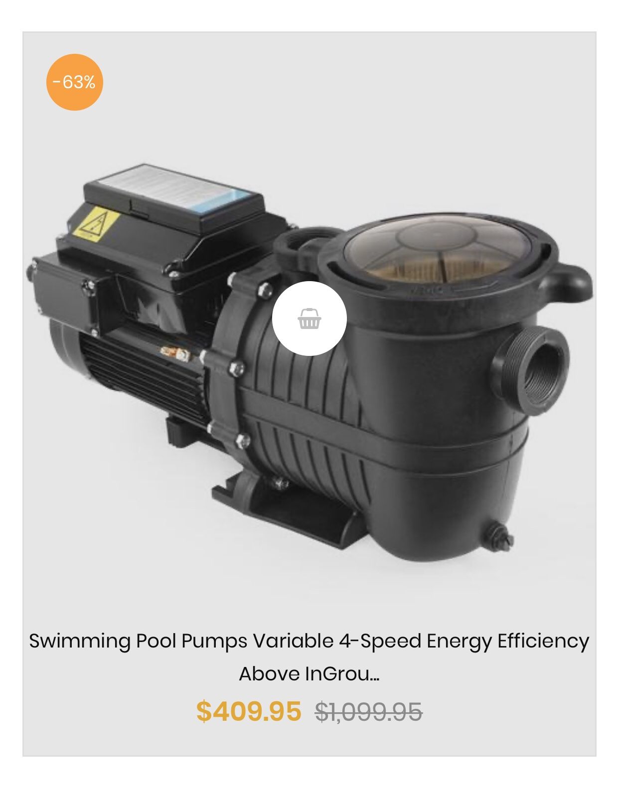 XtremepowerUS 1.5 HP Variable Speed in & Above Ground Pool Pump 230V (Bench Tested at Leslie Pools)