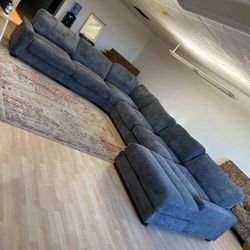 New X-Large 127x164x66 Corduroy Sectional Couch / Free Delivery 