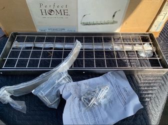 New Open Box Perfect Home Brush Nickel Finish Wine Glass & Pot Rack $75 OBO!