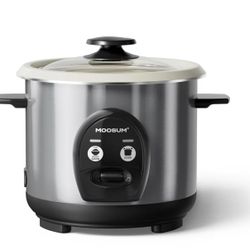 🥨Electric Rice Cooker with One Touch for Asian Japanese Sushi Rice, 3-cup Uncooked/6-cup Cooked, Fast&Convenient Cooker with Ceramic Nonstick inner