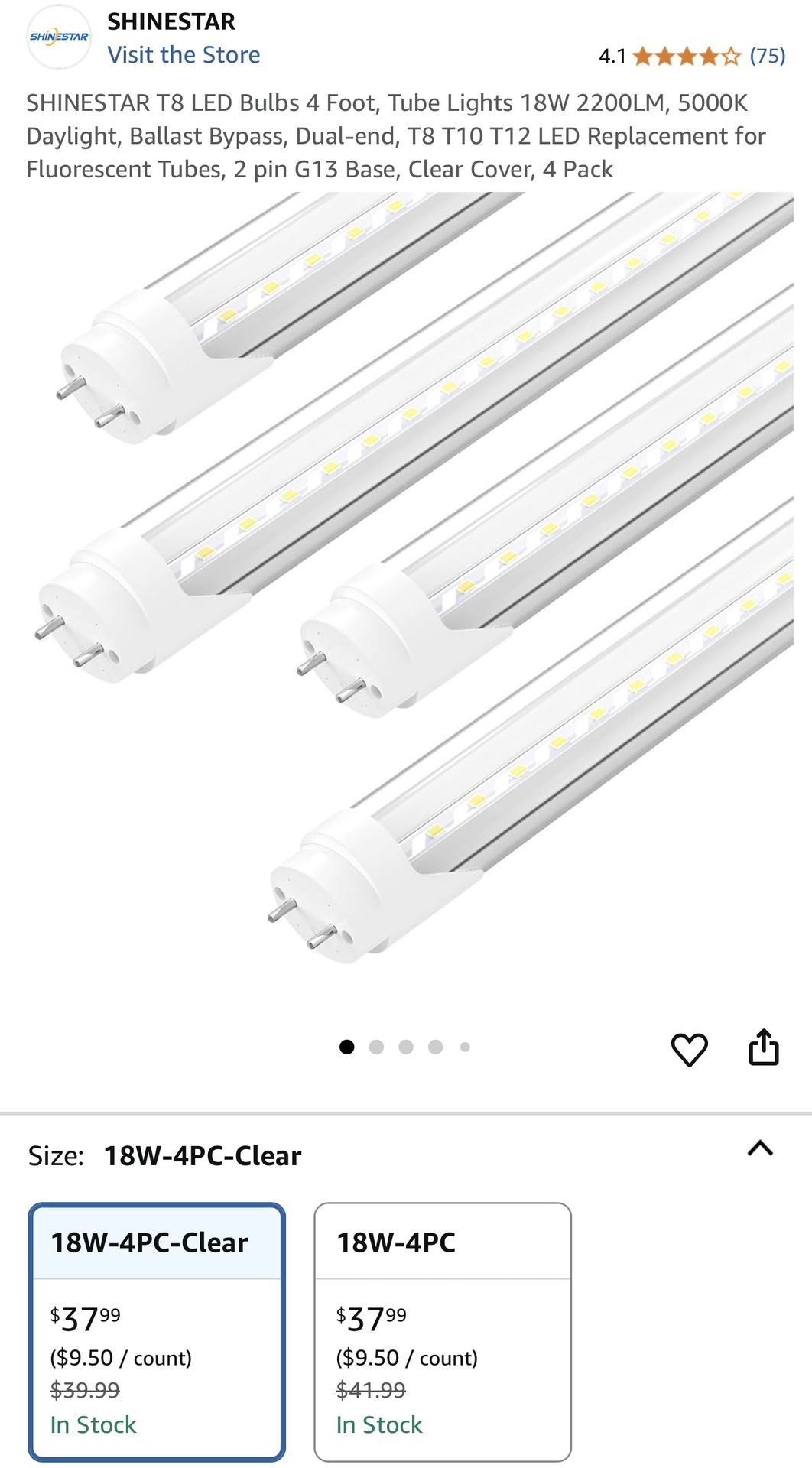 T8 LED Bulbs 4 Foot; Tube Lights