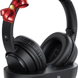 Wireless Headphones for TV, TV Headphones Wireless for Seniors, Multi-function Transmitter Charging Base, Audio Sync, 65Hrs Worktime, Bluetooth Headph