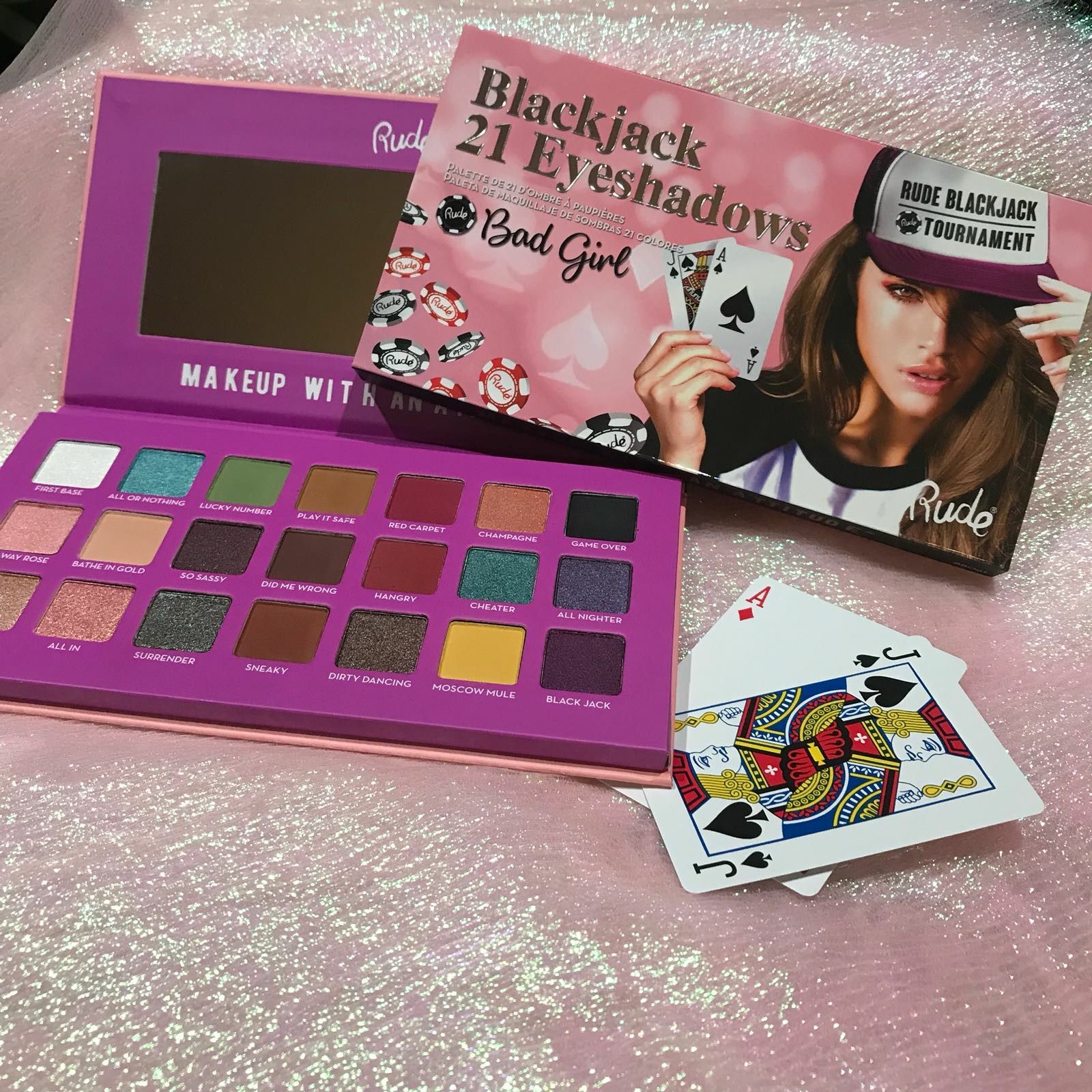 RUDE COSMETICS Blackjack 21 eyeshadow palettes