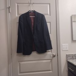 Black Pinstripe Sports Jacket Men's Medium