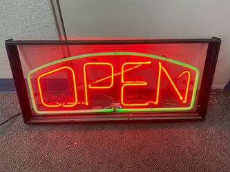 Neon “OPEN” Sign 18” x 36” Nice!
