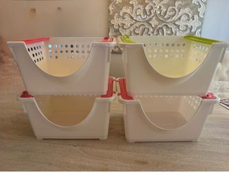 Stackable Storage Bins – Set of 4 – $10