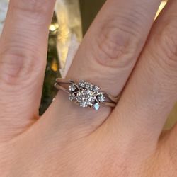 14K Gold Natural Diamonds Ring 