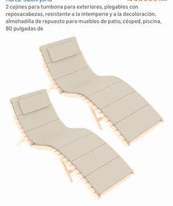 2 outdoor sun lounger cushions new