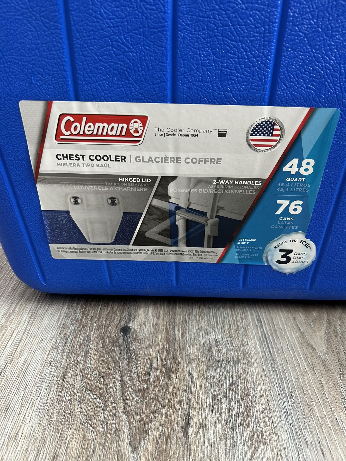 Coleman chest cooler 48 quart and 5 Gallon Canteen