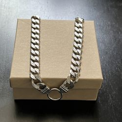 Solid 925 Silver Diamond Cut Flat Miami Curb Cuban Link Chain Necklace