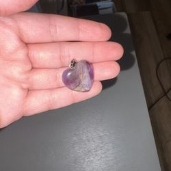 Amethyst Heart Pendant 