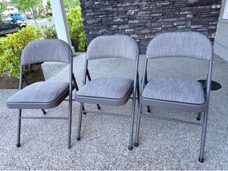 Costco Foldable Cushioned Chairs – Set of 3