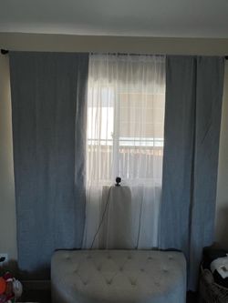 Set of grey curtains