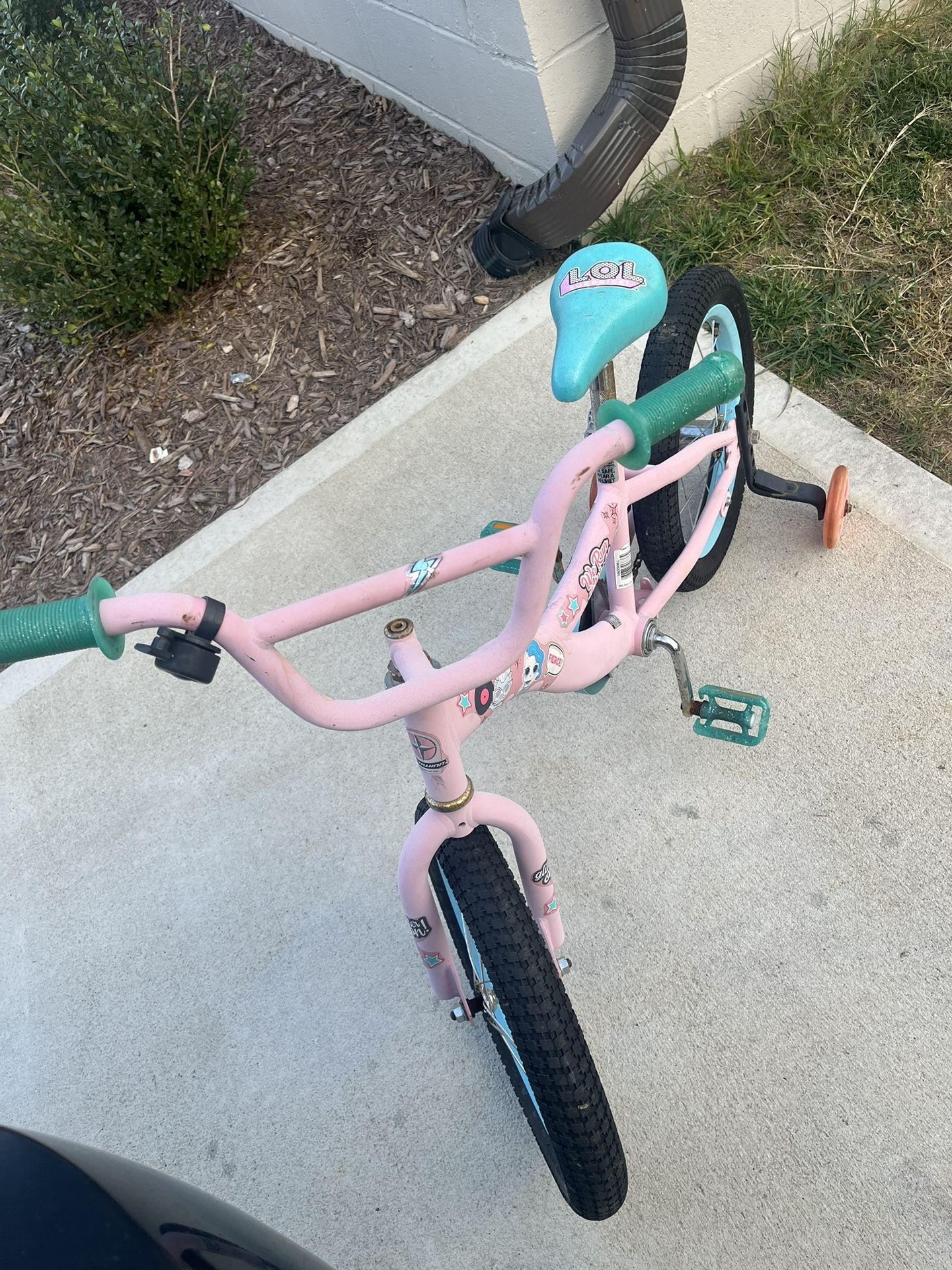 Girls, Bike With Training Wheels