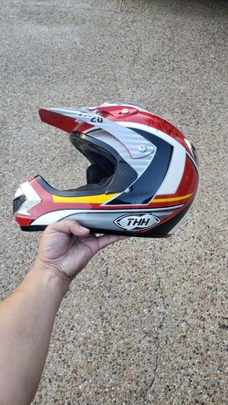 THH motocross helmet autographed by Ricky Carmichael