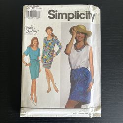 Simplicity Sewing Pattern 7222 Size 12-18 Christie Brinkley Collection Vtg 1991