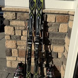 SKI PACKAGE K2 AMP Charger 172cm Marker MX12 Bindings Salomon 27 Boots