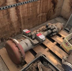 Leslie 7X22G5PL DOUFX Pneumatic 2” Steel Control Valve w/ 2 Namco Limit Switches