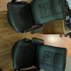 Spaco 360° PVC Leather Swivel Recliner Chair with Ottoman-Brown, Single Sofa