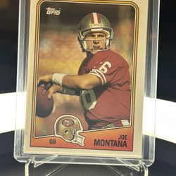 Joe Montana Hall of Fame quarterback vintage 1988 Topps NFL football card