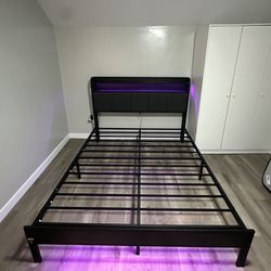 Queen LED bed frame