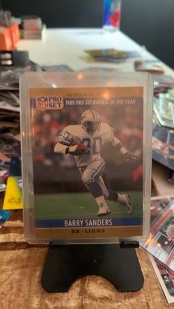 Barry Sanders 1989 Pro Set Rookie of the Year Card