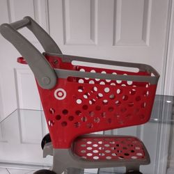 TARGET TOY SHOPPING CART 12 TOY GROCERIES,LIKE NEW.