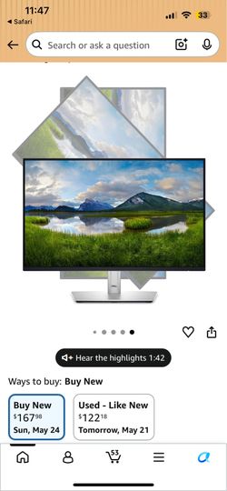 Dell P2425H monitors 24” new in box never opened (2)