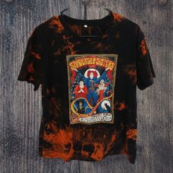 Womens Hocus Pocus Movie T-Shirt Black & Orange Tie Dye Crew Neck
